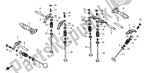 Toutes les pièces pour le Soupape D'arbre à Cames du Honda VT 750C2B 2012
