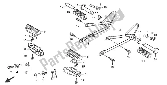 Tutte le parti per il Passo del Honda XR 125L 2005