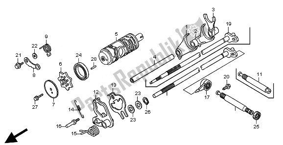 Tutte le parti per il Tamburo Del Cambio del Honda TRX 500 FE Foretrax Foreman ES 2010