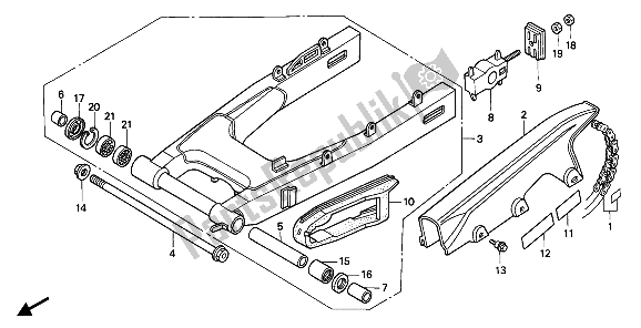 Tutte le parti per il Forcellone del Honda CBR 1000F 1989