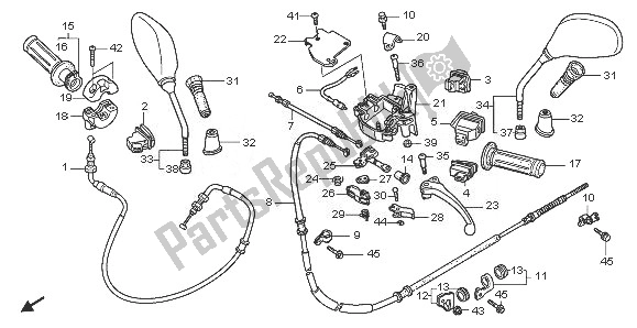 Todas las partes para Manejar Palanca E Interruptor Y Cable de Honda PES 125 2008