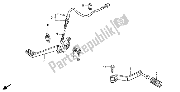 Tutte le parti per il Pedale del Honda VFR 800 2006