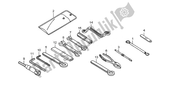 Tutte le parti per il Utensili del Honda XL 1000V 2011