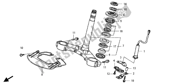 Toutes les pièces pour le Potence De Direction du Honda GL 1800 2013