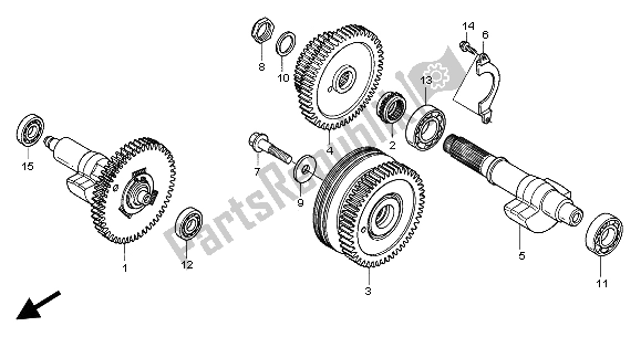 All parts for the Balancer of the Honda VTX 1300S 2004