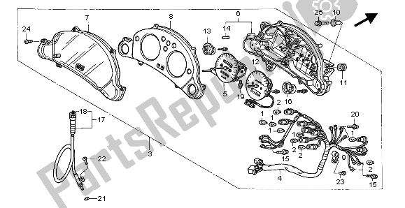 Todas las partes para Metro (kmh) de Honda XL 650V Transalp 2003