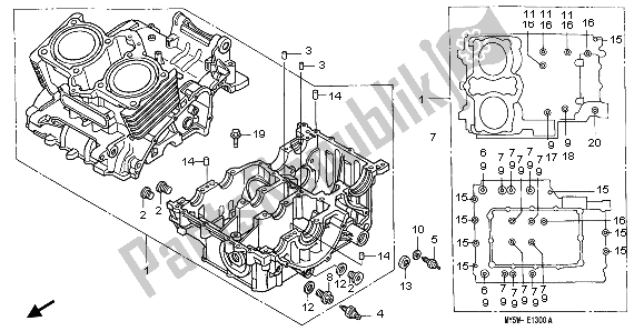 Todas las partes para Caja Del Cigüeñal de Honda CB 500 1997