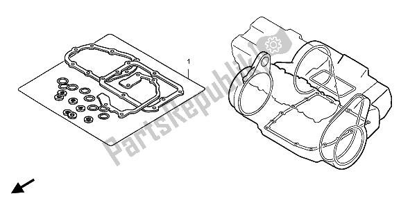 All parts for the Eop-2 Gasket Kit B of the Honda CB 600F Hornet 2008