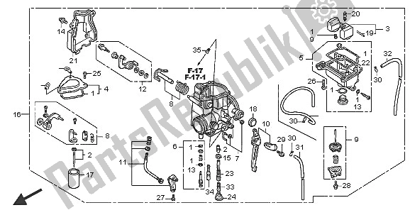 Todas las partes para Carburador de Honda TRX 300 EX Fourtrax 2005