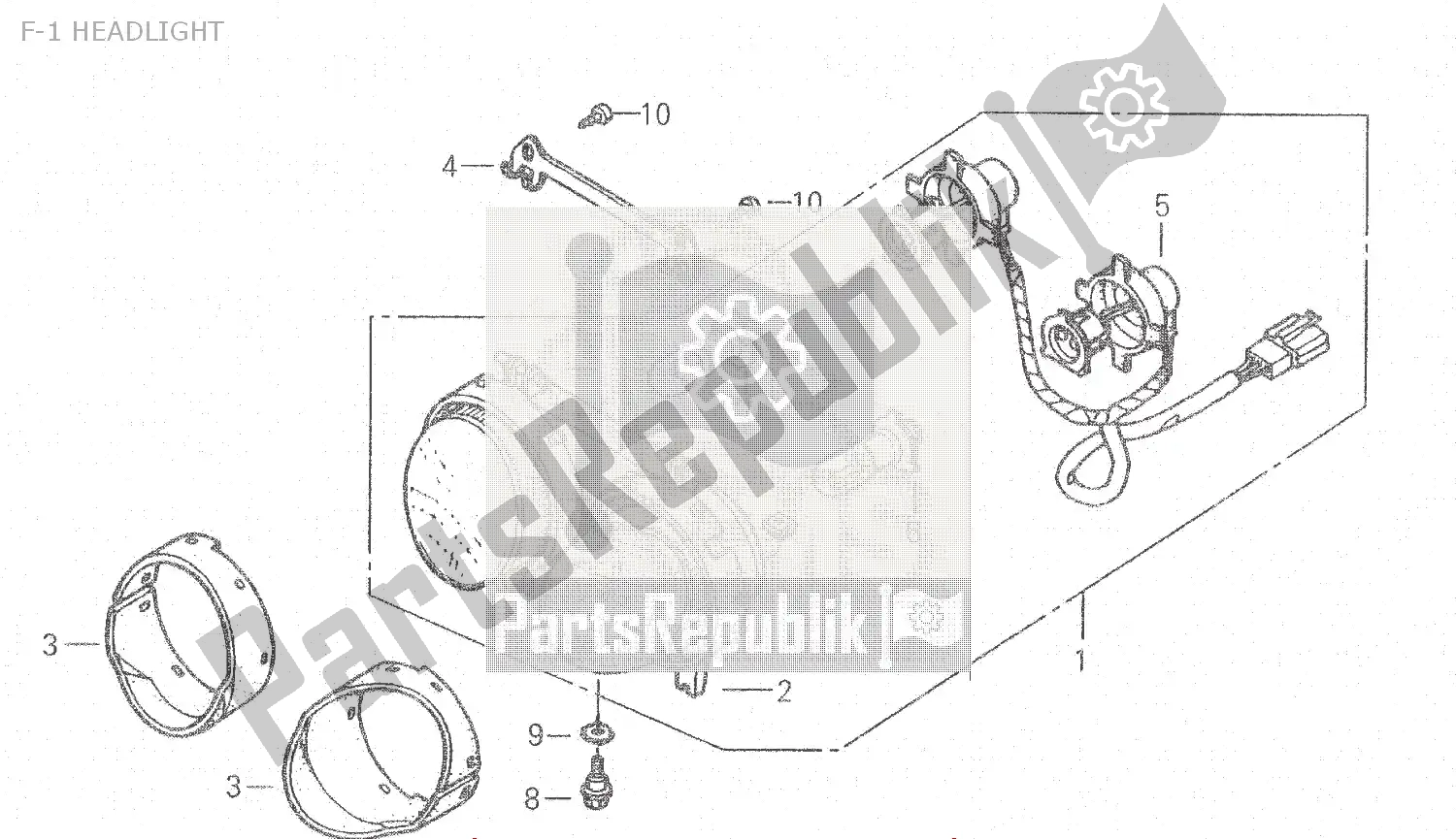 Wszystkie części do F-1 Headlight Honda NSR 150 1993