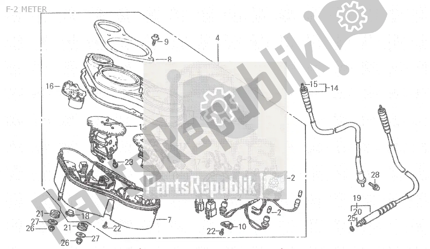 Tutte le parti per il F-2 Meter del Honda NSR 150 1993