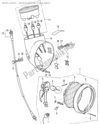 HEAD LIGHT - SPEEDOMETER (ENGLAND)