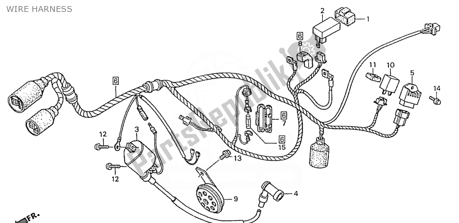 All parts for the Wire Harness of the Honda ZN 110 Nice 1950 - 2023