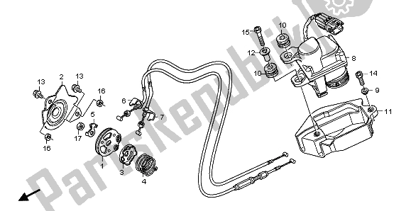All parts for the Servo Motor of the Honda CBR 600 RR 2007