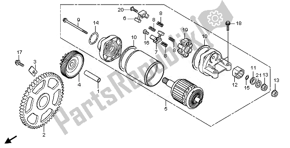 Todas as partes de Motor De Arranque do Honda SH 300A 2007