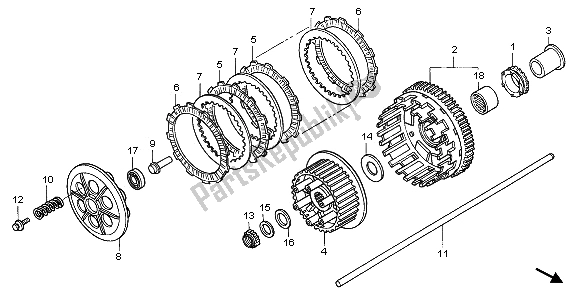 Tutte le parti per il Frizione del Honda CBR 1100 XX 2006