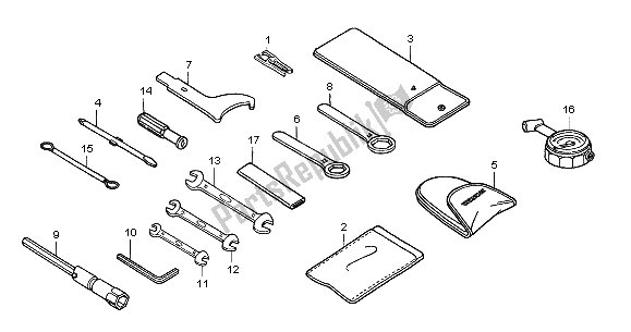 Tutte le parti per il Utensili del Honda CBF 500A 2004