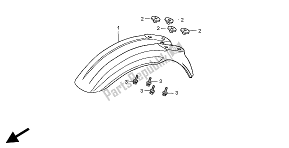 Tutte le parti per il Parafango Anteriore del Honda CR 85R SW 2003
