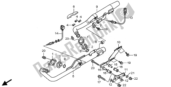 Alle onderdelen voor de Uitlaatdemper van de Honda VT 750S 2011