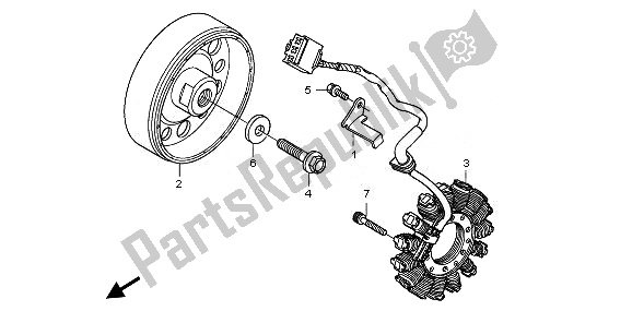 All parts for the Generator of the Honda CBF 600 NA 2010