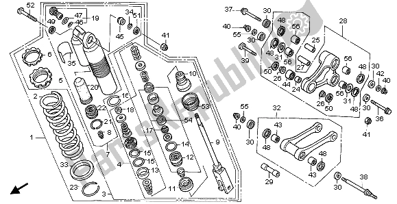 Tutte le parti per il Cuscino Posteriore del Honda CR 250R 2004