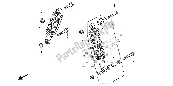 All parts for the Front Cushion of the Honda TRX 420 FE Fourtrax Rancher 4X4 ES 2013
