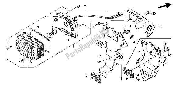 Todas las partes para Luz De La Cola de Honda NPS 50 2009