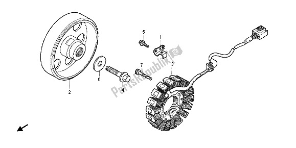 All parts for the Generator of the Honda CBF 1000 FT 2012