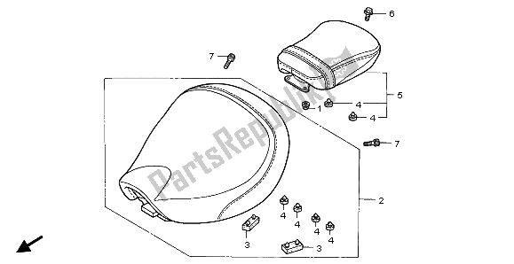 Todas las partes para Asiento de Honda VT 125C 1999