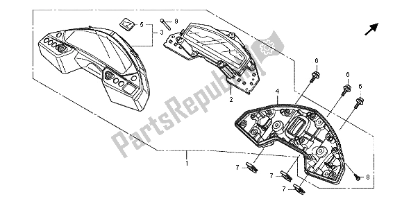 Tutte le parti per il Metro (kmh) del Honda CB 600 FA Hornet 2012