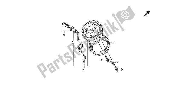 Tutte le parti per il Metro (kmh) del Honda VT 750C2 2007