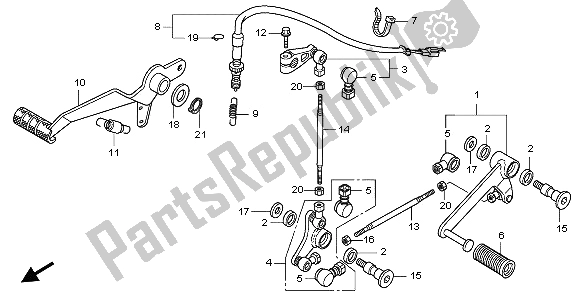 All parts for the Pedal of the Honda CBF 1000A 2006