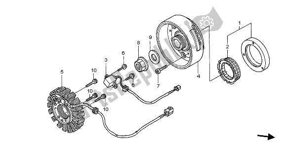 All parts for the Generator of the Honda NES 150 2006