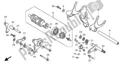 tambour et fourchette de changement de vitesse