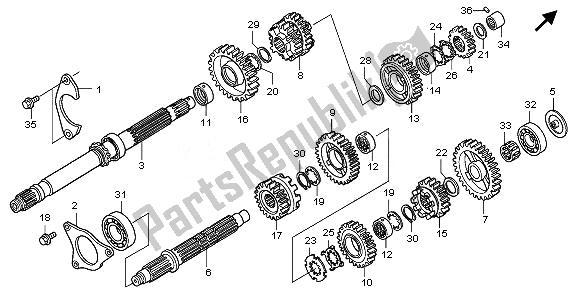 Wszystkie części do Przenoszenie Honda GL 1800 2008