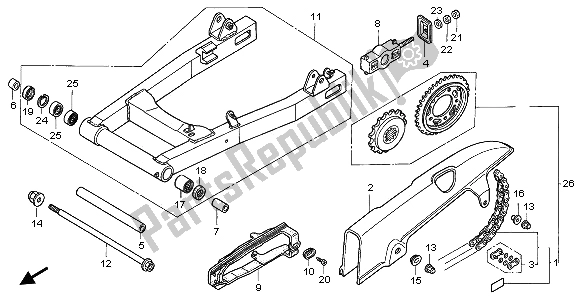 Todas las partes para Basculante de Honda CB 500 1997