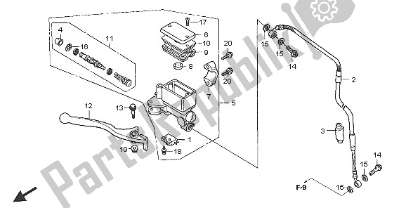 Tutte le parti per il Fr. Pompa Freno del Honda XR 125L 2005