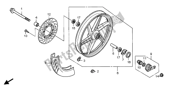 Todas as partes de Roda Da Frente do Honda CBR 125 RS 2006