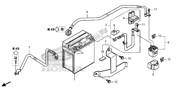 Tutte le parti per il Batteria del Honda CRF 250L 2015