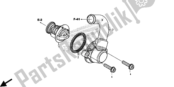 All parts for the Thermostat of the Honda CB 500 FA 2013