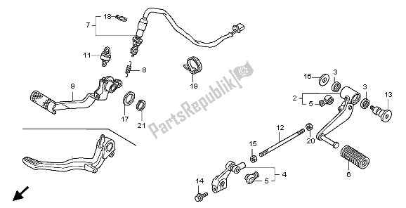 Todas las partes para Pedal de Honda CB 1300 SA 2009
