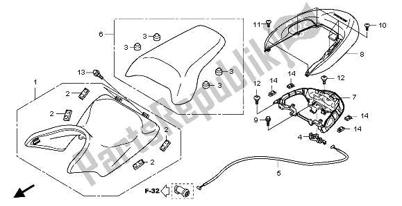 Todas las partes para Asiento de Honda NSA 700A 2009