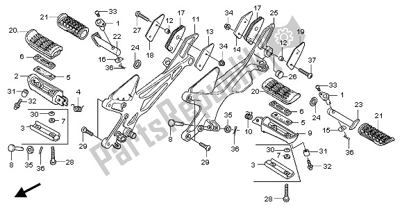 Tutte le parti per il Passo del Honda CBF 600S 2006