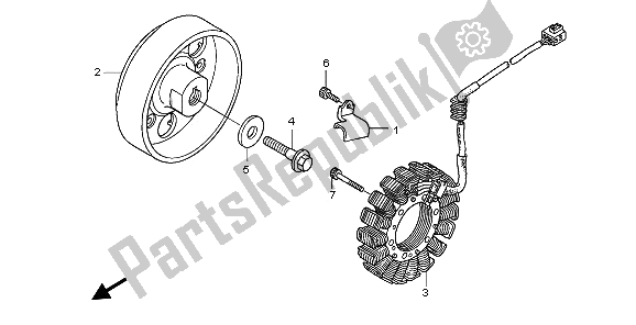 All parts for the Generator of the Honda CB 1300A 2009