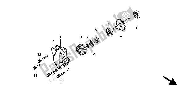 Alle onderdelen voor de Waterpomp van de Honda CR 80 RB LW 2002