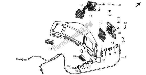 Todas las partes para Panel Medidor de Honda GL 1500 SE 1995