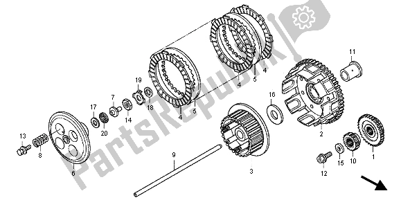 Wszystkie części do Sprz? G? O Honda CRF 150 RB LW 2012