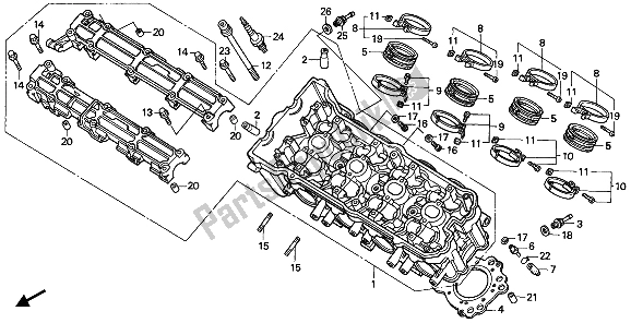 Wszystkie części do G? Owica Cylindra Honda CBR 900 RR 1993