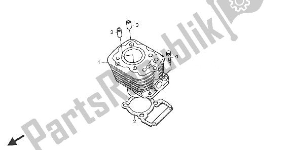 Tutte le parti per il Cilindro del Honda XR 125L 2005