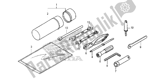 All parts for the Tools of the Honda TRX 420 FE Fourtrax Rancher 4X4 ES 2013